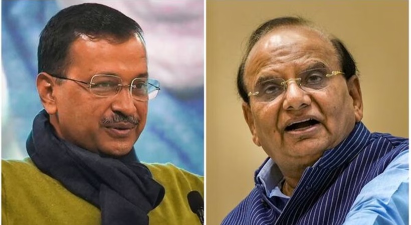 Images of Delhi Chief Minister Arvind Kejriwal and Lieutenant Governor VK Saxena