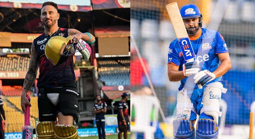 Faf du Plesis of RCB and Rohit Sharma of MI IPL 2023