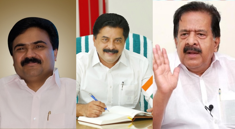 Images of Jose K Mani, Roshy Augustine, Ramesh Chennithala