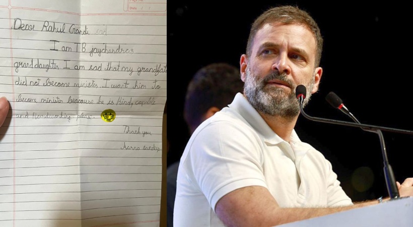 Karnataka Congress leader's granddaughter writes to Rahul Gandhi