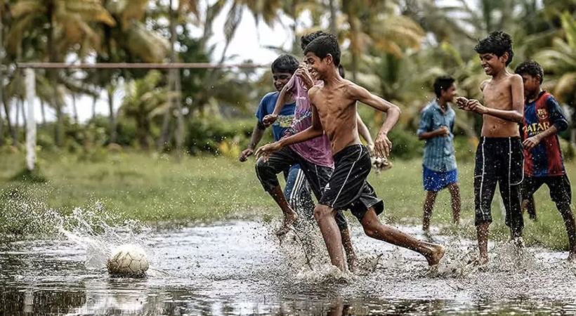 Image of Kerala boys playing football