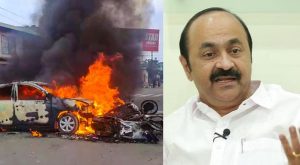 Images of Manipur Violence and VD Satheeshan