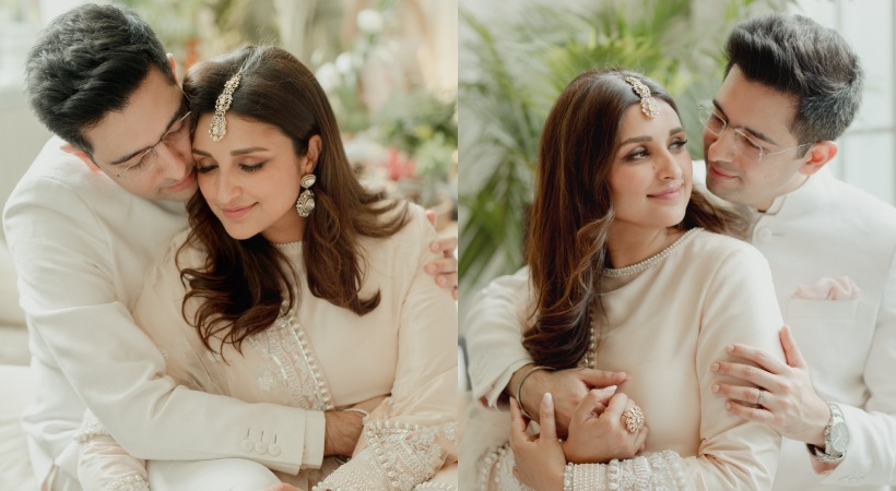 Images of Parineeti Chopra and Raghav Chadha