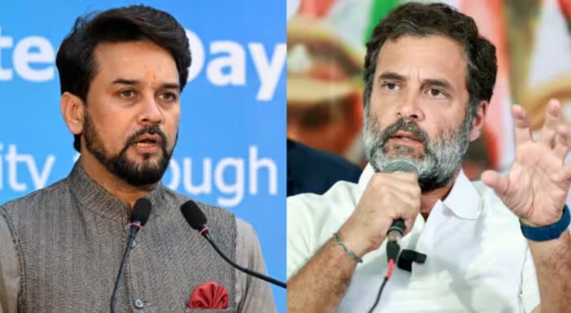 Rahul Gandhi insults India on foreign visit_ Anurag Thakur