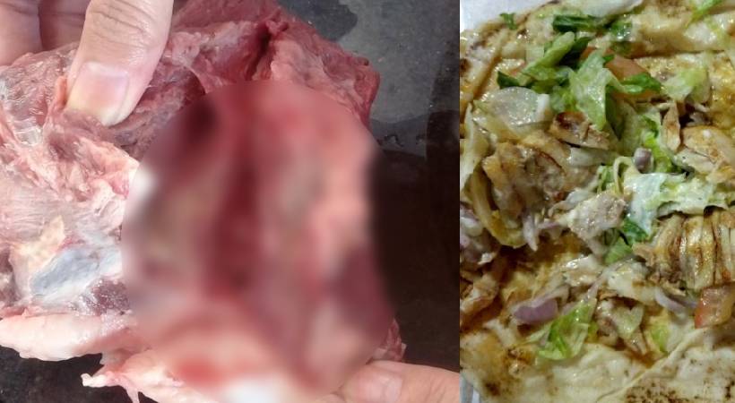 Rotten meat and shawarma seized from hotel in Adoor