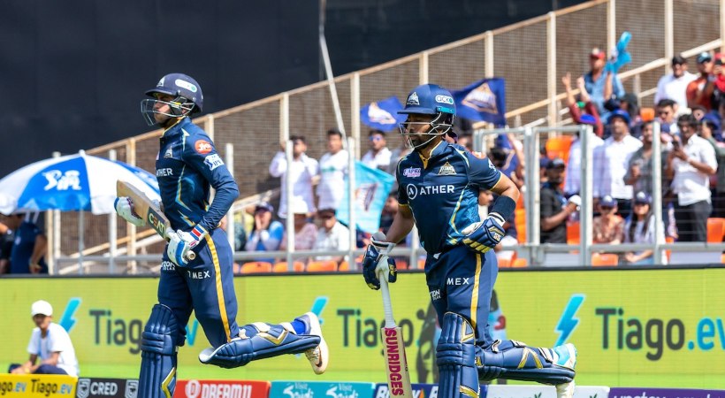 Image of Saha and Gill on GT vs LSG