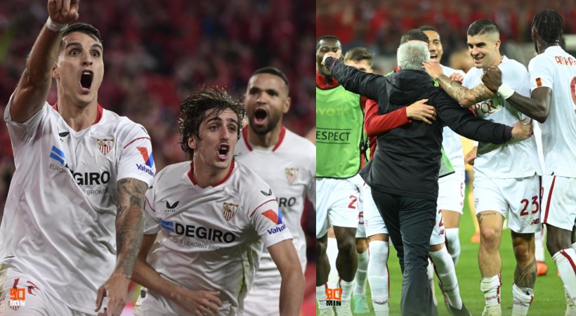 Images of Sevilla and AS Roma