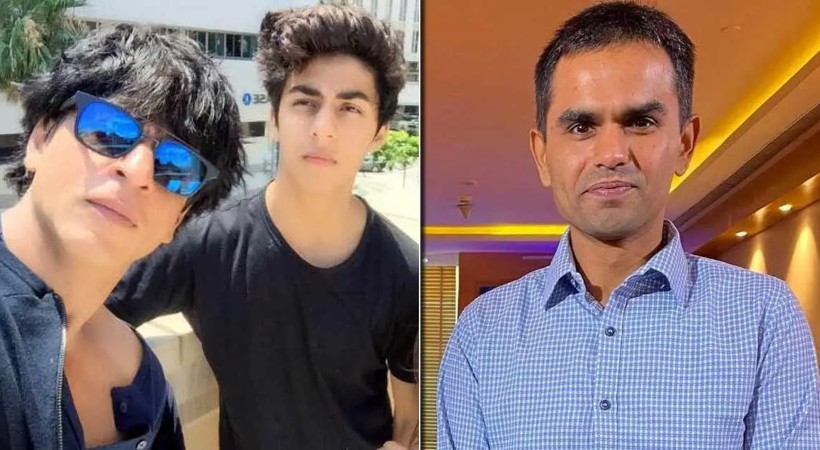 Images of Shah Ruh Khan, Aryan Khan and Sameer Wankhede