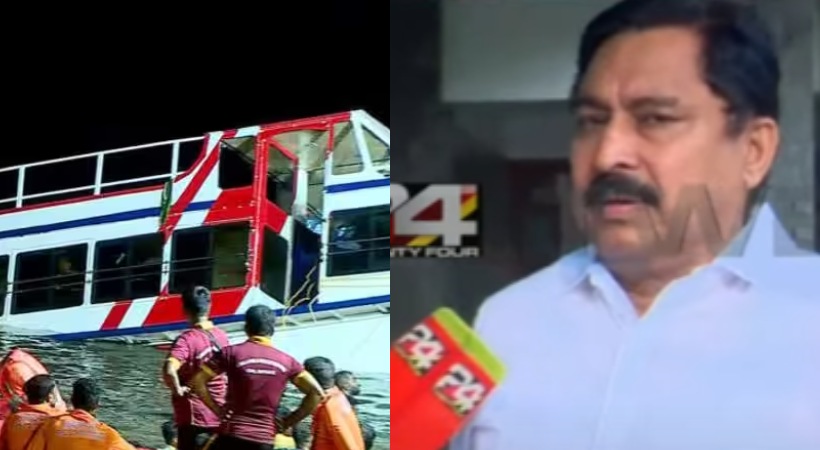 Images of Tanur Boat accident and Minister V AbduRahman