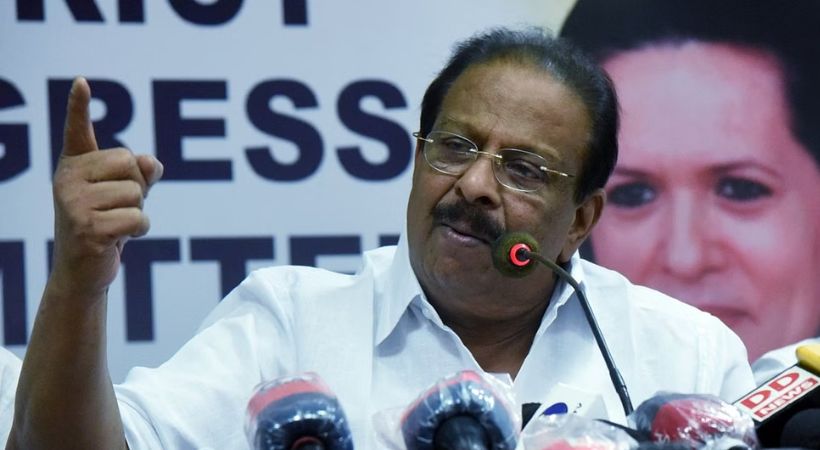 K Sudhakaran with an explanation in secretariat strike