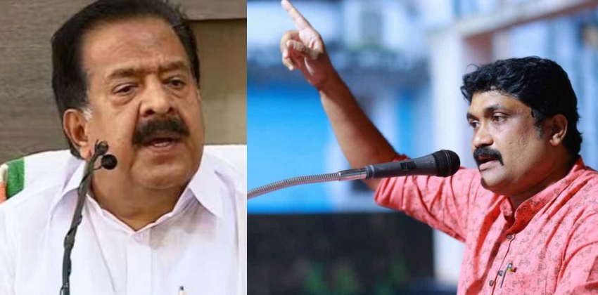 aa rahim thanking ramesh chennithala