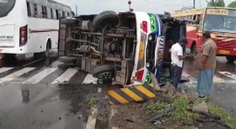 Tourist bus accident at Angamaly