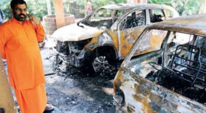 arson at Swami Sandeepananda Giri ashram