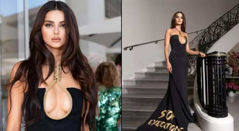 Model Mahlagha Jaberi at Cannes Film Festival