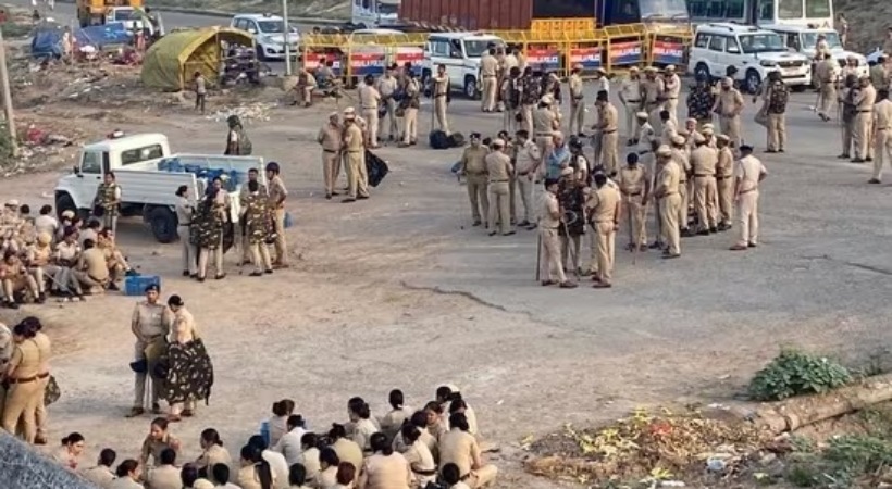 Wrestlers' Maha Panchayat Farmers' leaders detained Delhi Police on alert