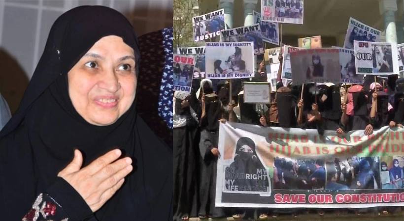 Congress muslim MLA Kaneez Fatima who lead Hijab protest won Karnataka Election