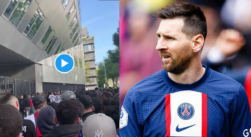 PSG Fans protest against Lionel Messi