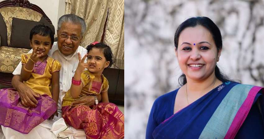 veena george birthday wish to pinarayi vijayan