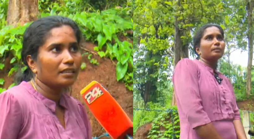 woman not able to build house due to teak trees