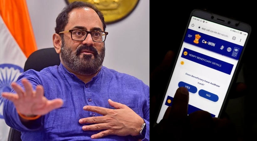 Cowin app or database not appear to have been directly breached_ Rajeev Chandrasekhar