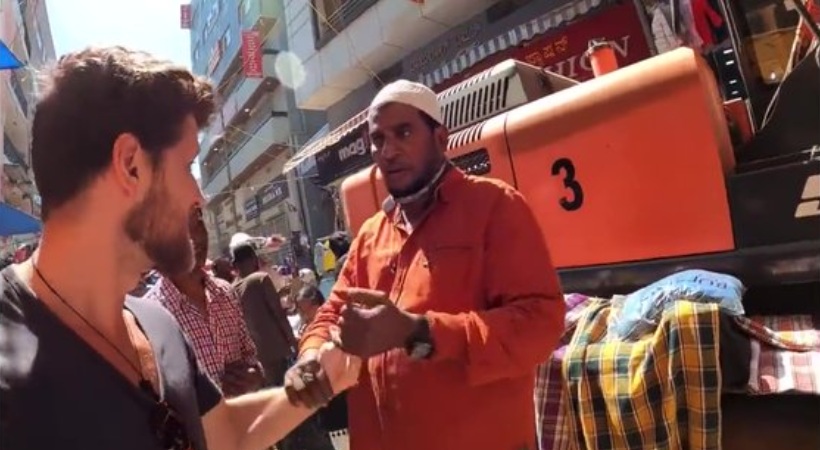 Dutch YouTuber gets manhandled by vendor while recording video in Bengaluru