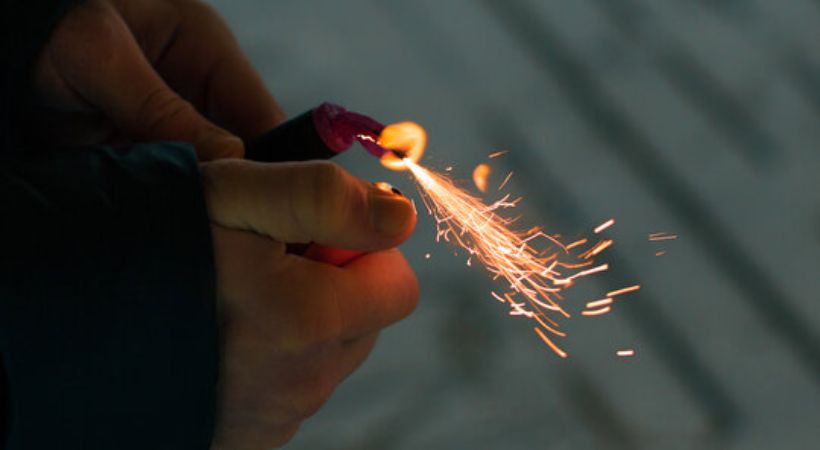 young man threw firecrackers at the ATM counter Thrissur