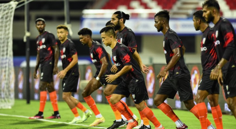 Image of Indian Football team preparing for Intercontinental Cup