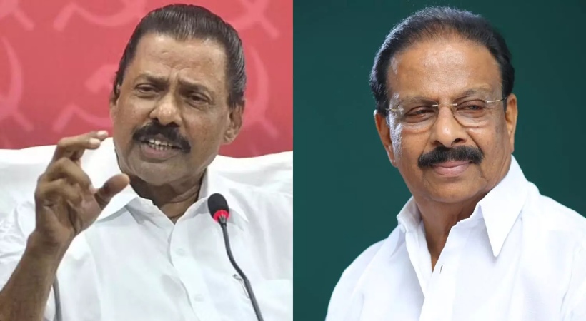 Images of MV Govindan and K Sudhakaran