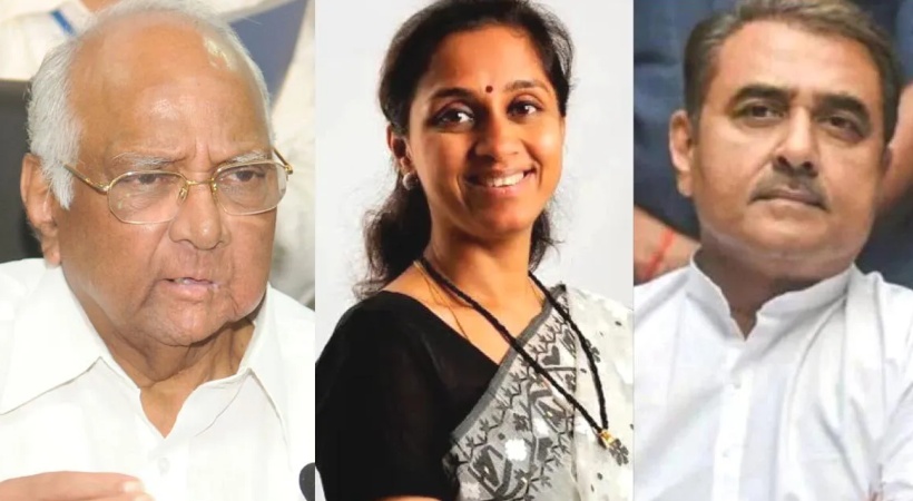 Image of Sharad Pawar, Praful Patel and Supriya Sule