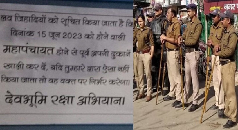 Threatening posters appear on shops owned by Muslims in Uttarakhand