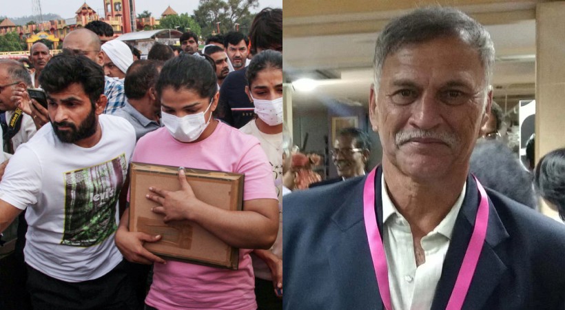 Images of Wreslters Protest and Roger Binny