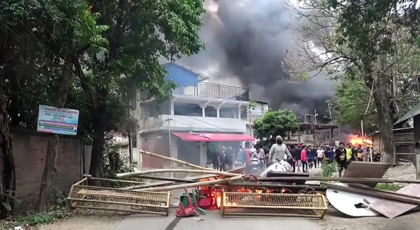 Image of Fire on Manipur Violence