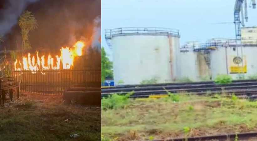 Petroleum storage facility meters away from where fire broke out