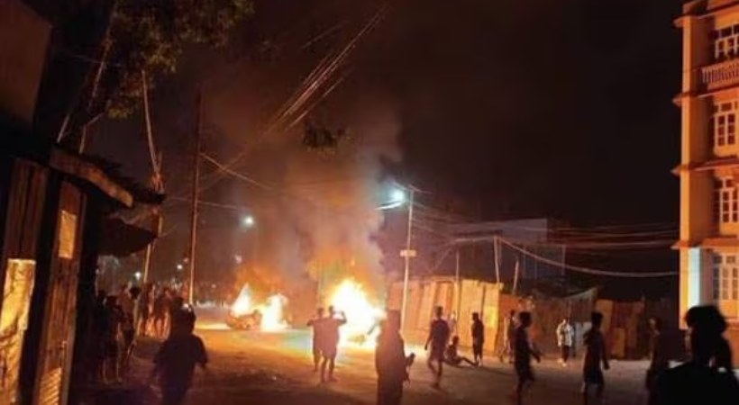 manipur fire minister protest