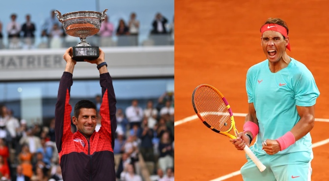 Images of novak djokovic and rafael nadal