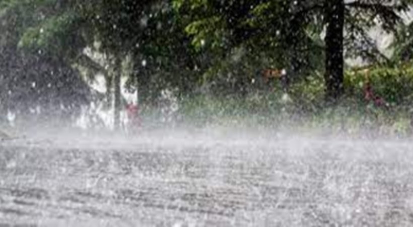 Heavy rain and wind at Thrissur Kerala