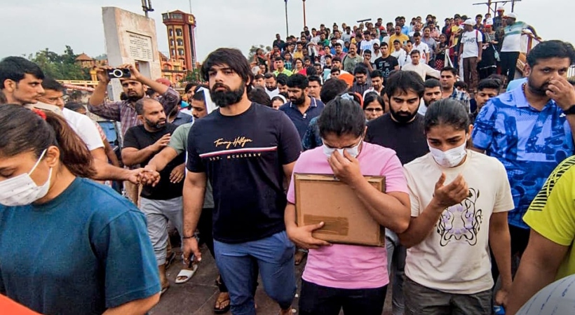 wrestlers protest haryana bjp