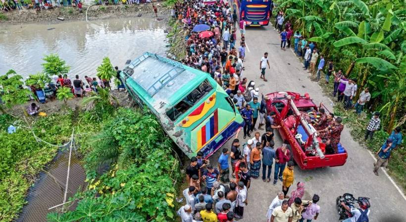 17 Killed, 35 Injured In Bangladesh After Bus Falls Into A Pond
