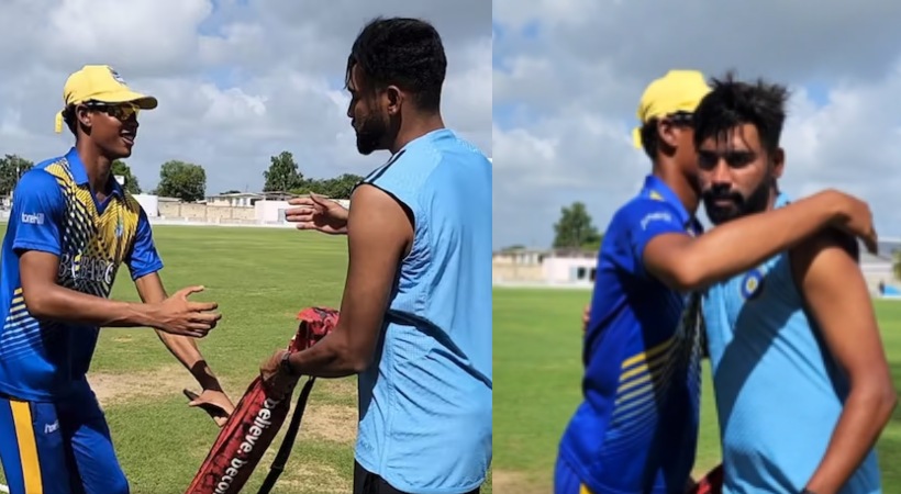Mohammed Siraj Gifts Bat, Shoes To Local Players In Barbados