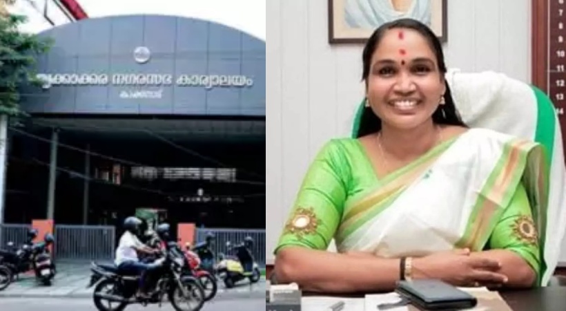 Thrikakkara Municipality Chairman Ajitha Thankappan has finally resigned