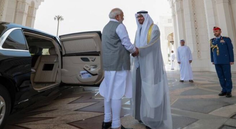 Narendra modi's visit to UAE begins