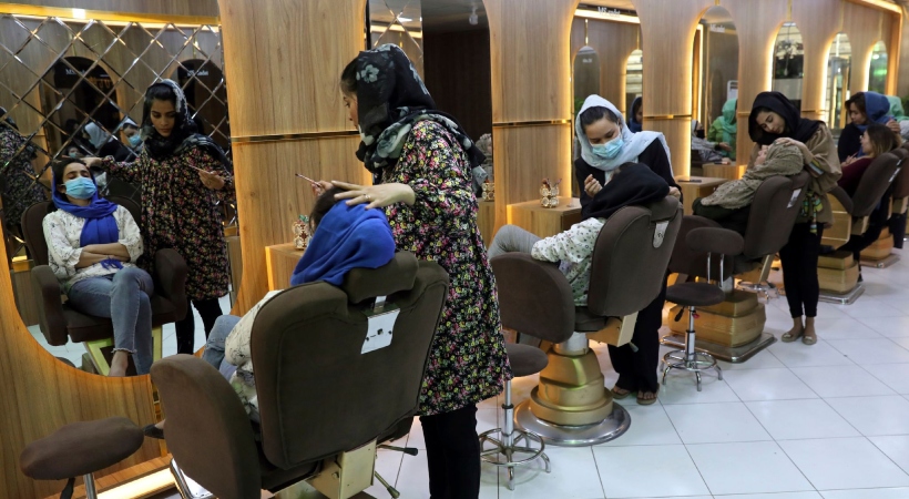 taliban beauty salon afghanistan response