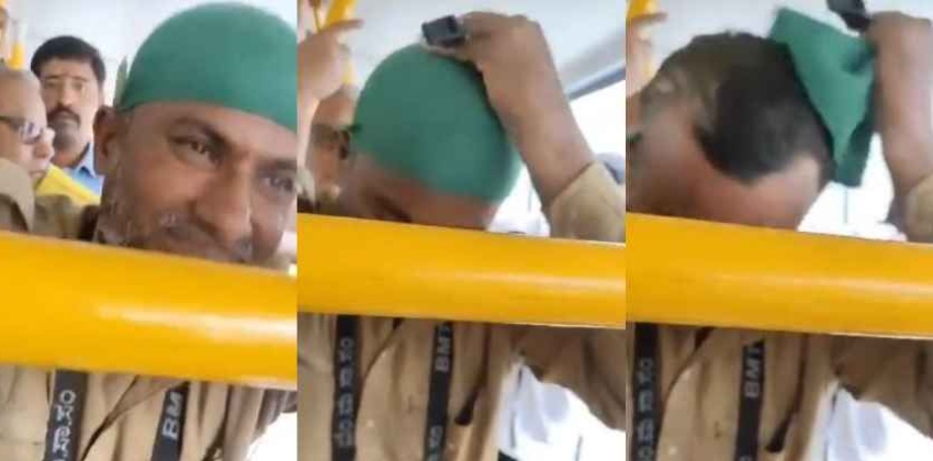 woman-passenger-forces-bengaluru-bus-conductor-to-remove-skull-cap