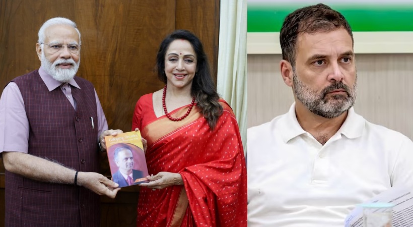 Hema Malini says didn’t see Rahul Gandhi flying kiss after BJP complaint