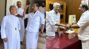 K Sudhakaran met G Sukumaran nair and Mar joseph perumthottam