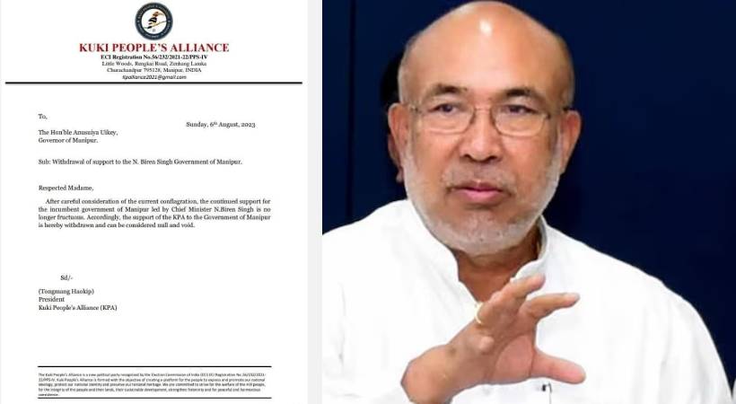 NDA ally in Manipur withdraws support bjp govt
