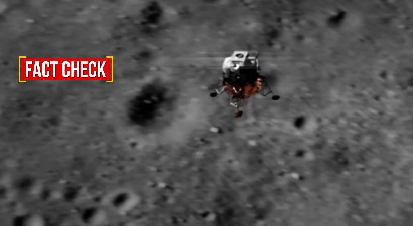 NASA Footage of Chandrayaan 3 Moon Landing fact check