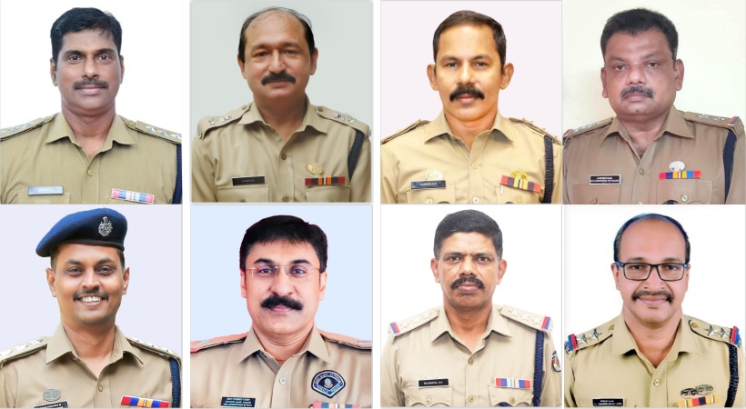 President's Police Medal for 10 officers from Kerala