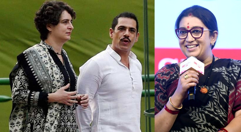 Robert Vadra slams Smriti Irani over Adani jab