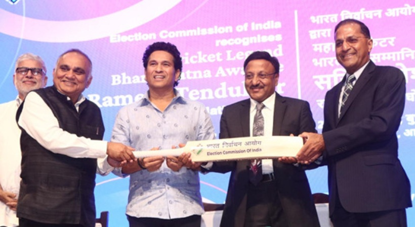 Sachin Tendulkar as the icon of Election Commission